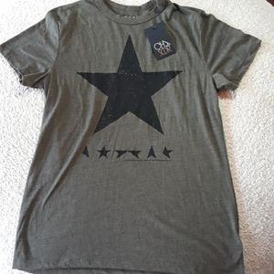 Chaser Tee. Heathered Olive. Size Lg.